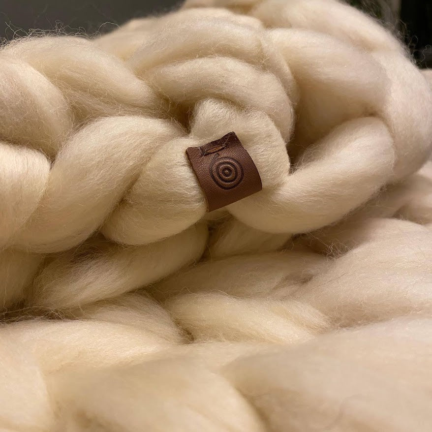 manta Xxl lana oveja natural piecera