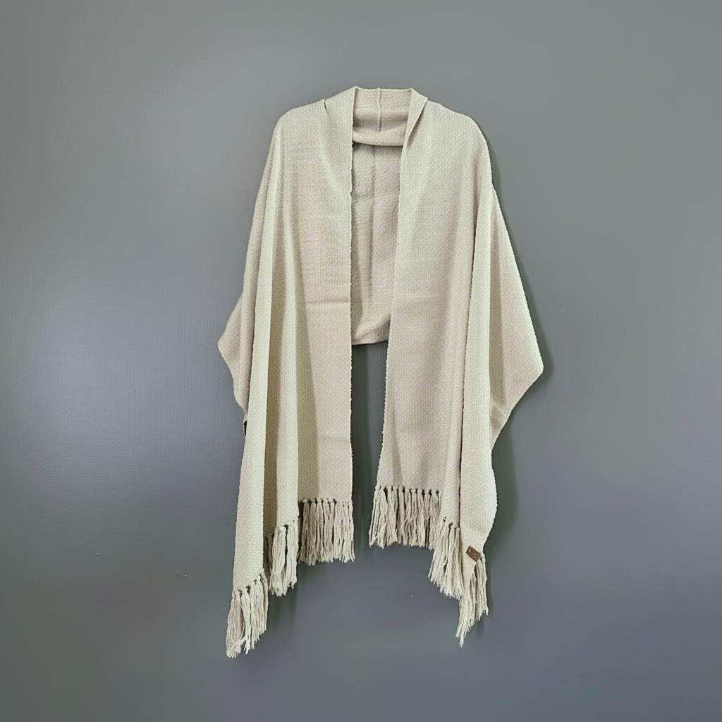 Chal Echarpe de Lana Tejido en Telar
