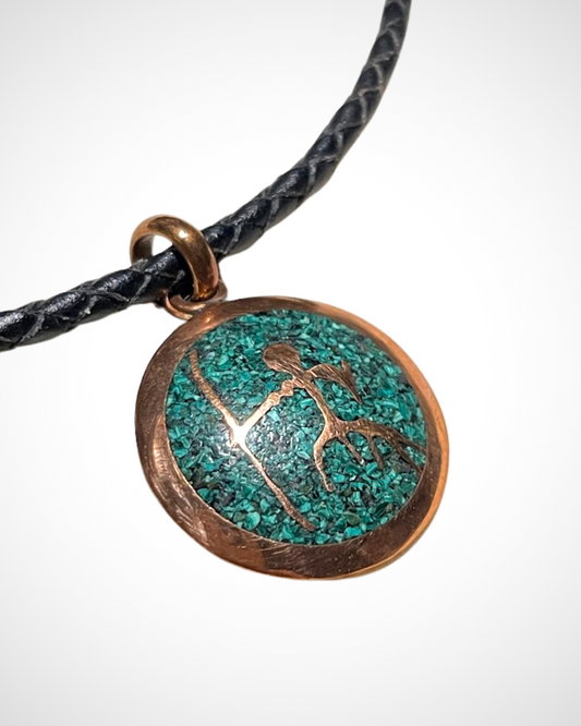 Collar Diaguita Curvo en Crisocola o Lapislázuli – Arte Rupestre Chileno - Veta Indómita