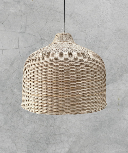 Lámpara Colgante Botellón XL 65x60 de Mimbre Natural - Veta Indómita
