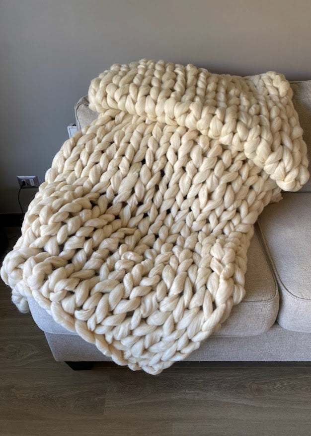Piecera XXL de Lana Natural – Manta de Invierno Hecha a Mano - Veta Indómita