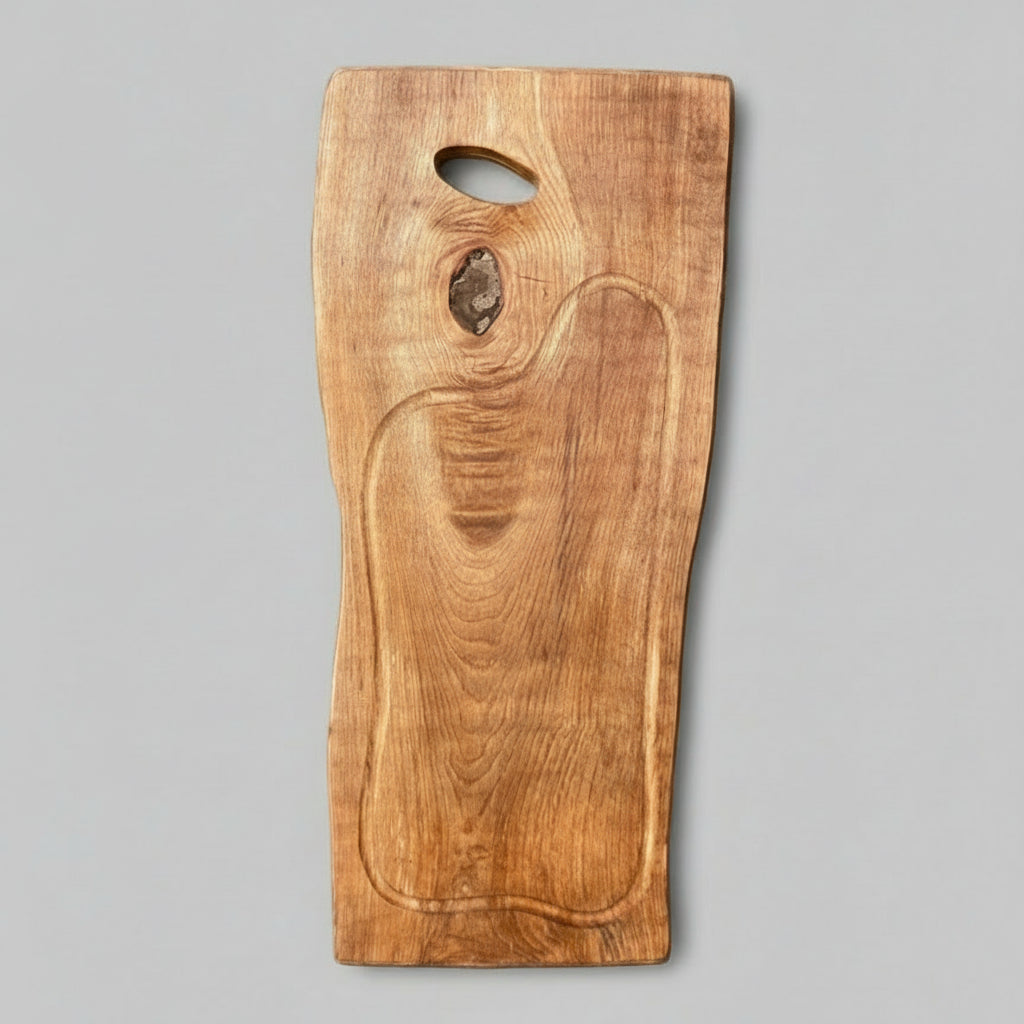 Tabla Rústica de Madera Nativa para Asado – 50 cm - Veta Indómita