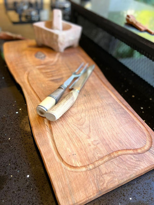 Tabla Rústica de Madera Nativa para Asado – 90 cm - Veta Indómita