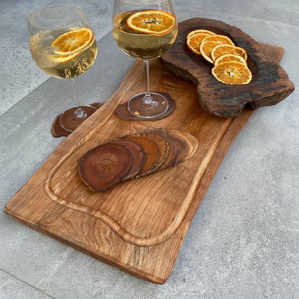 Tabla Rústica de Madera Nativa para Asado – 90 cm - Veta Indómita