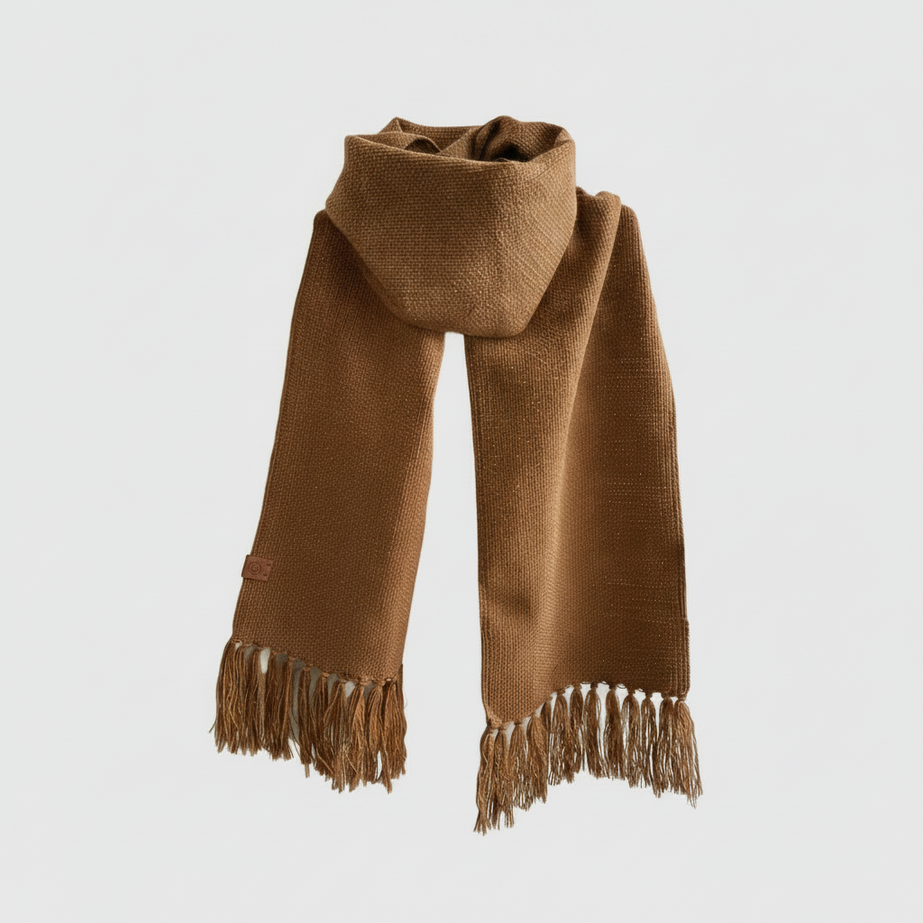 Bufanda tejida en lana natural - Veta Indómita