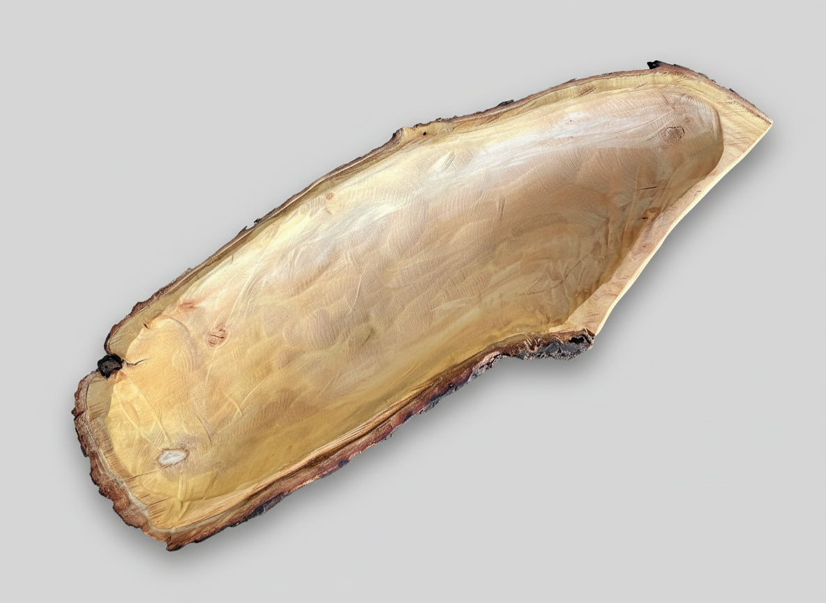 Bandeja decorativa de madera de quillay reciclada | hecho a mano