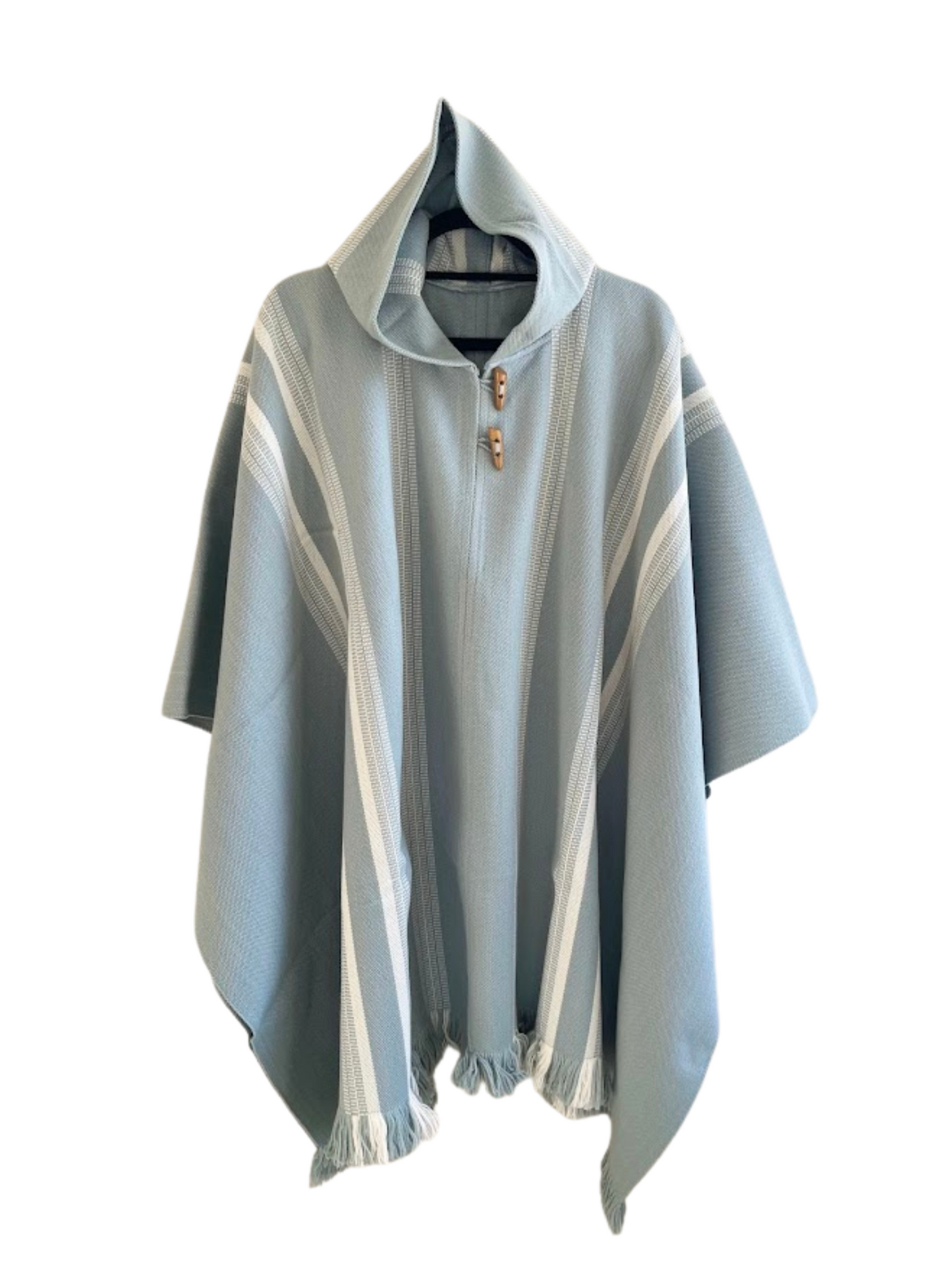 Poncho Chileno de Lana - Alpaca con Líneas