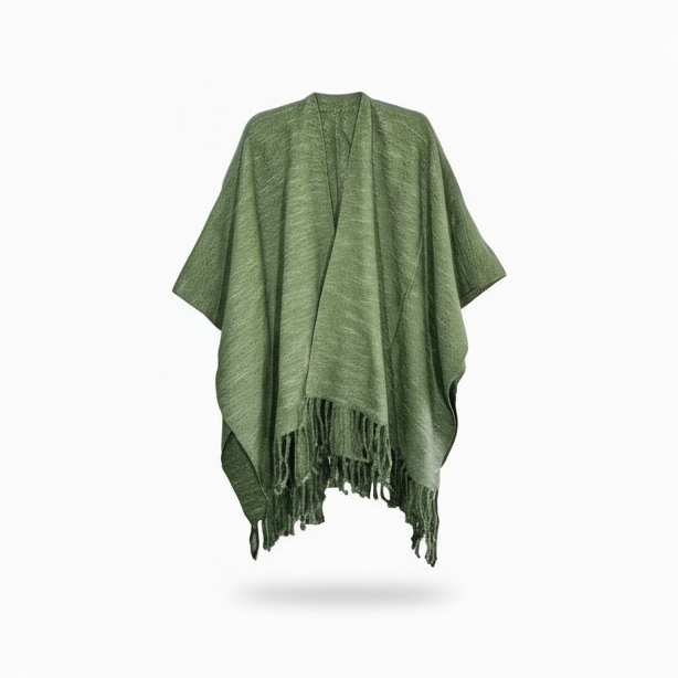 Ruana Liviana de Lana | Tejida en Telar