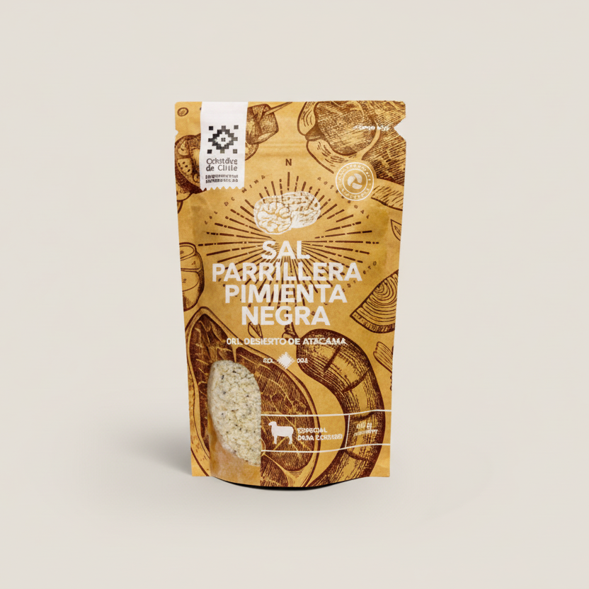 Sal Parrillera Mix Pimienta 450gr. | Sal del Desierto de Atacama