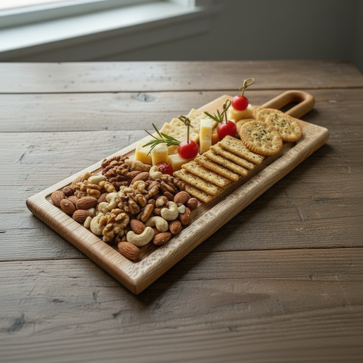 Tabla de Madera Nativa con Asa | Hecho a Mano