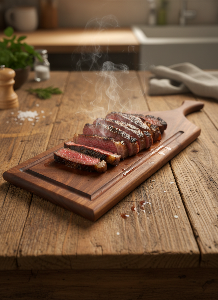 Tabla de Madera Nativa con Mango | Diseño Premium | Hecho a Mano