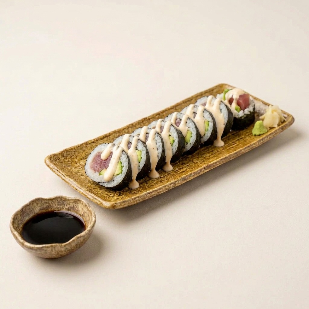 Plato de Sushi con Pocillo | Cerámica Gres