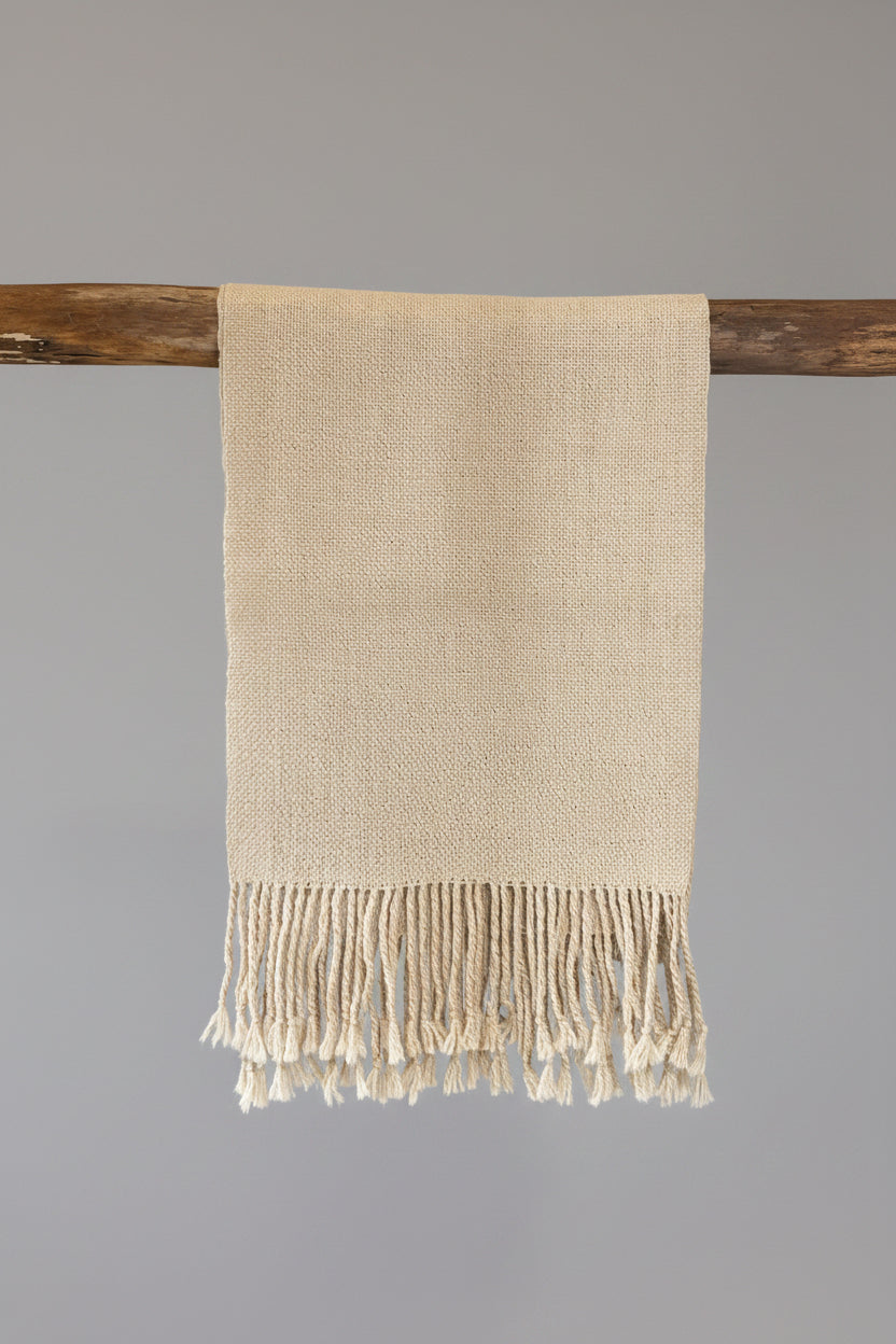 Bufanda 100% Alpaca Natural Tejida en Telar | Hecha a mano