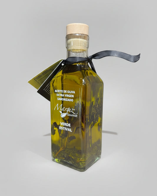 Aceite de Oliva Saborizado Albahaca Orégano| Verde Estival