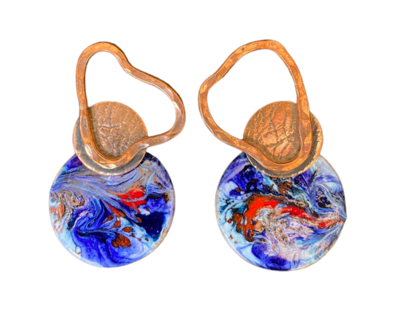 Aros de cobre esmaltado al fuego - Veta Indómita