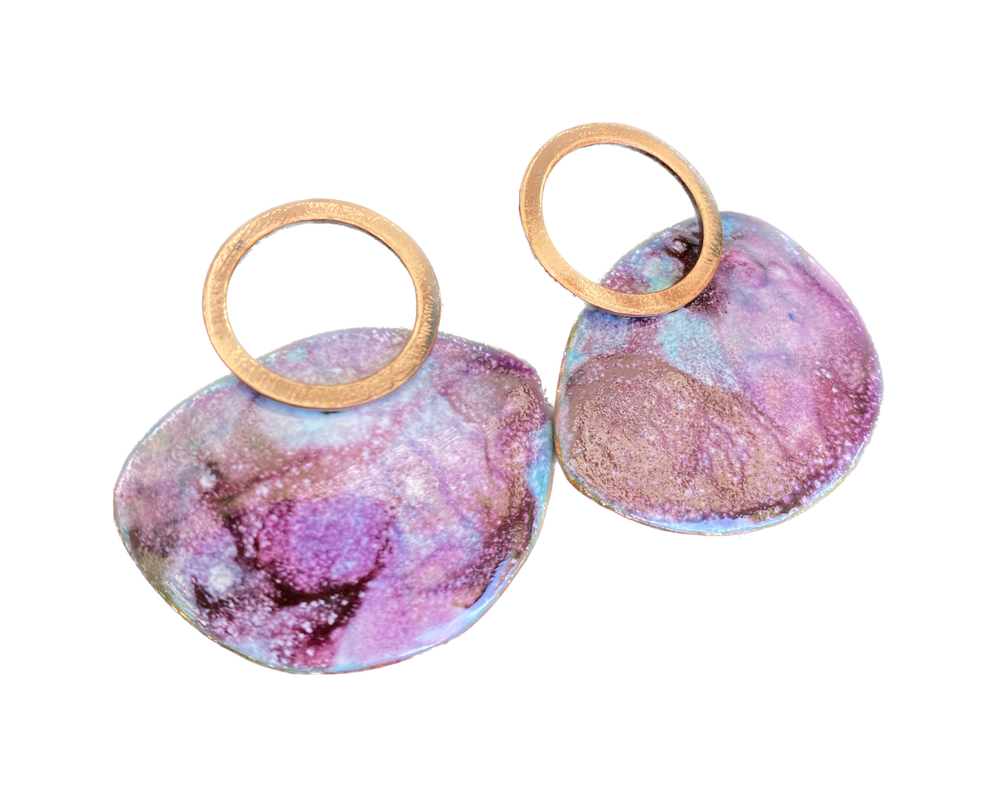 Aros de cobre esmaltado al fuego - Veta Indómita