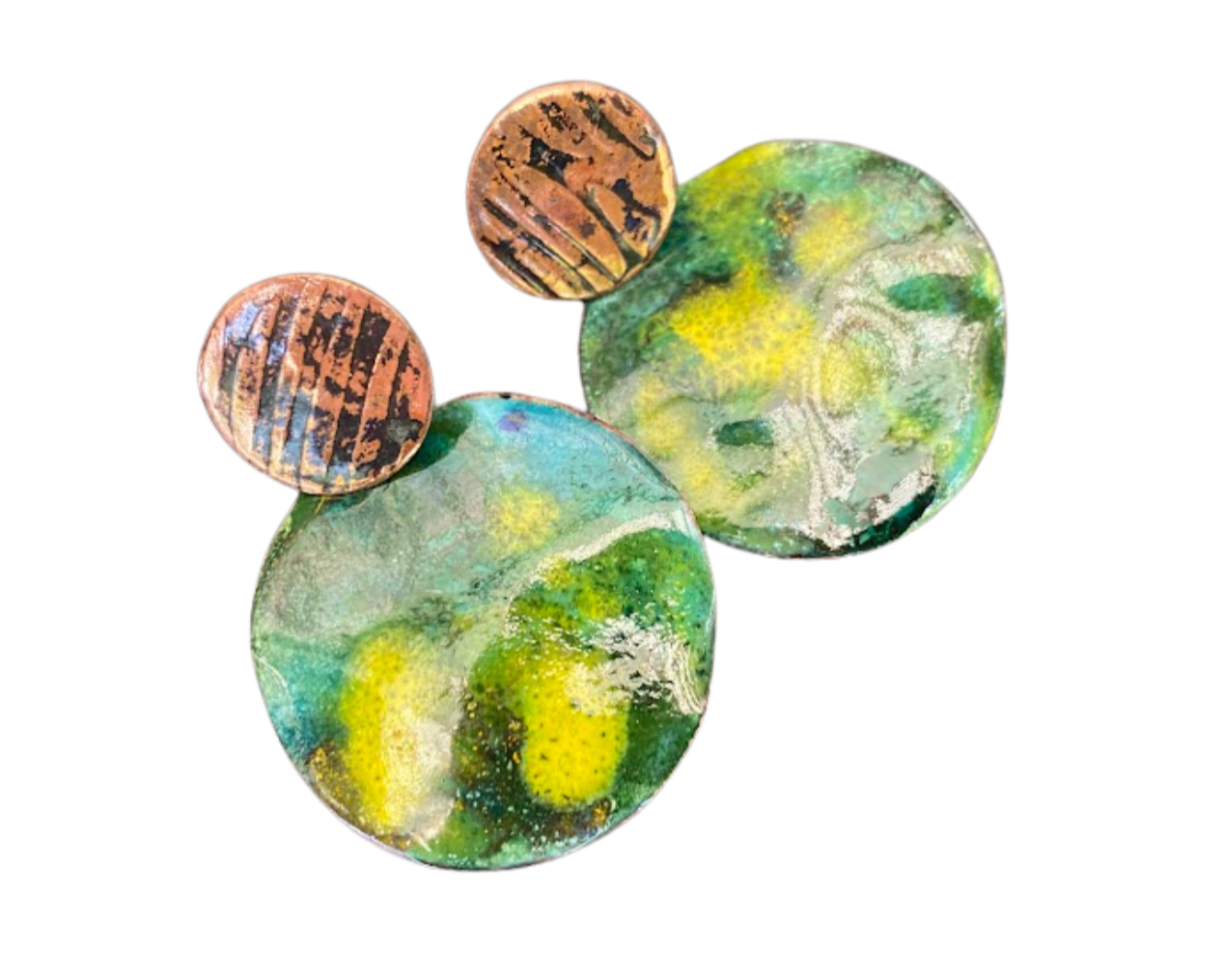 Aros de cobre esmaltado al fuego - Veta Indómita