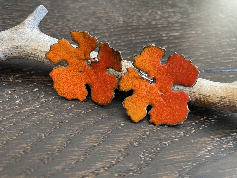 Aros Colección Viñedo De Cobre Esmaltado Al Fuego - Veta Indómita