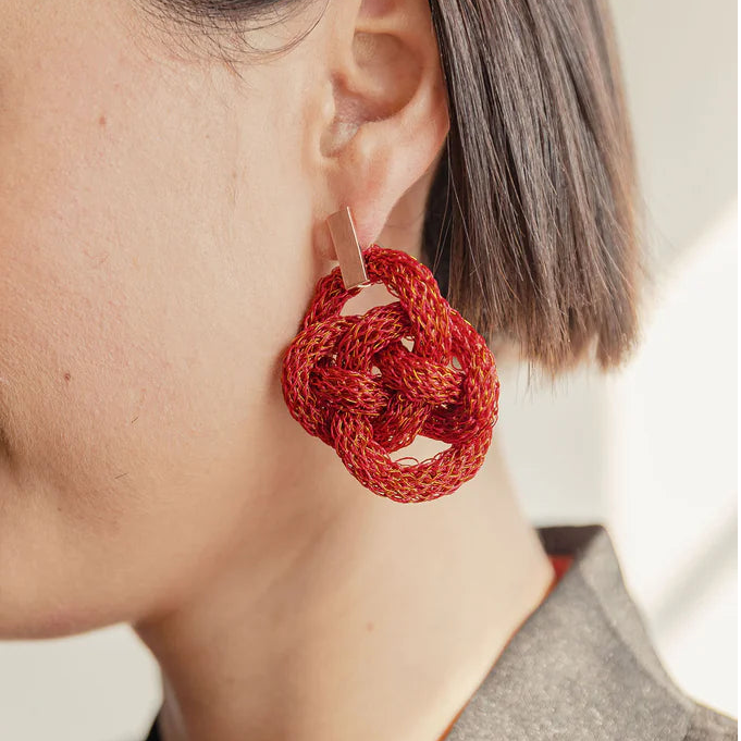 Aros Fauna de Cobre Tejido | Joyería en Cobre