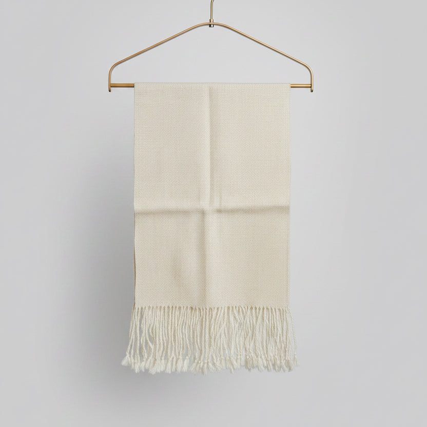 Bufanda 100% Alpaca Natural Tejida en Telar | Hecha a mano