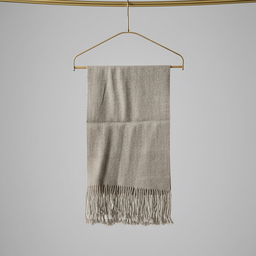 Bufanda 100% Alpaca Natural Tejida en Telar | Hecha a mano