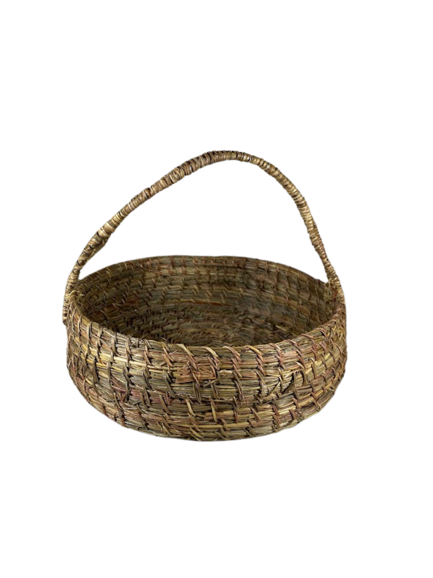 Canasta De Fibra Natural Pita Con Asa - Veta Indómita