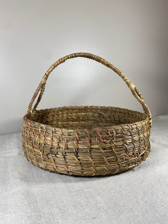 Canasta De Fibra Natural Pita Con Asa - Veta Indómita