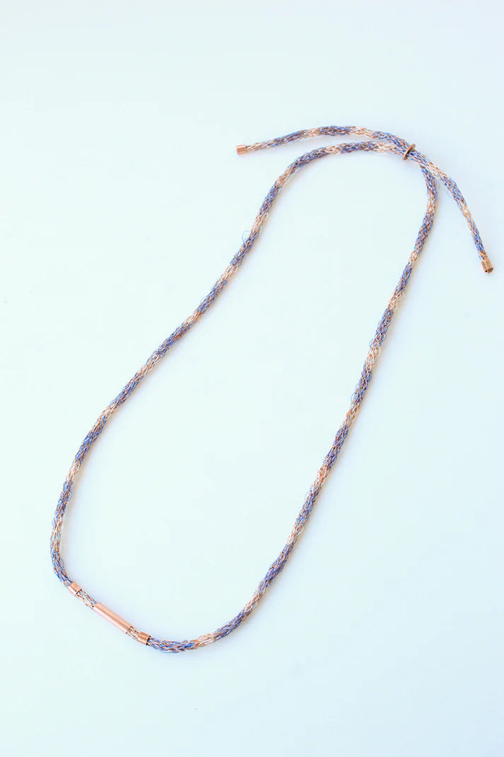Collar Cromático de Cobre Tejido