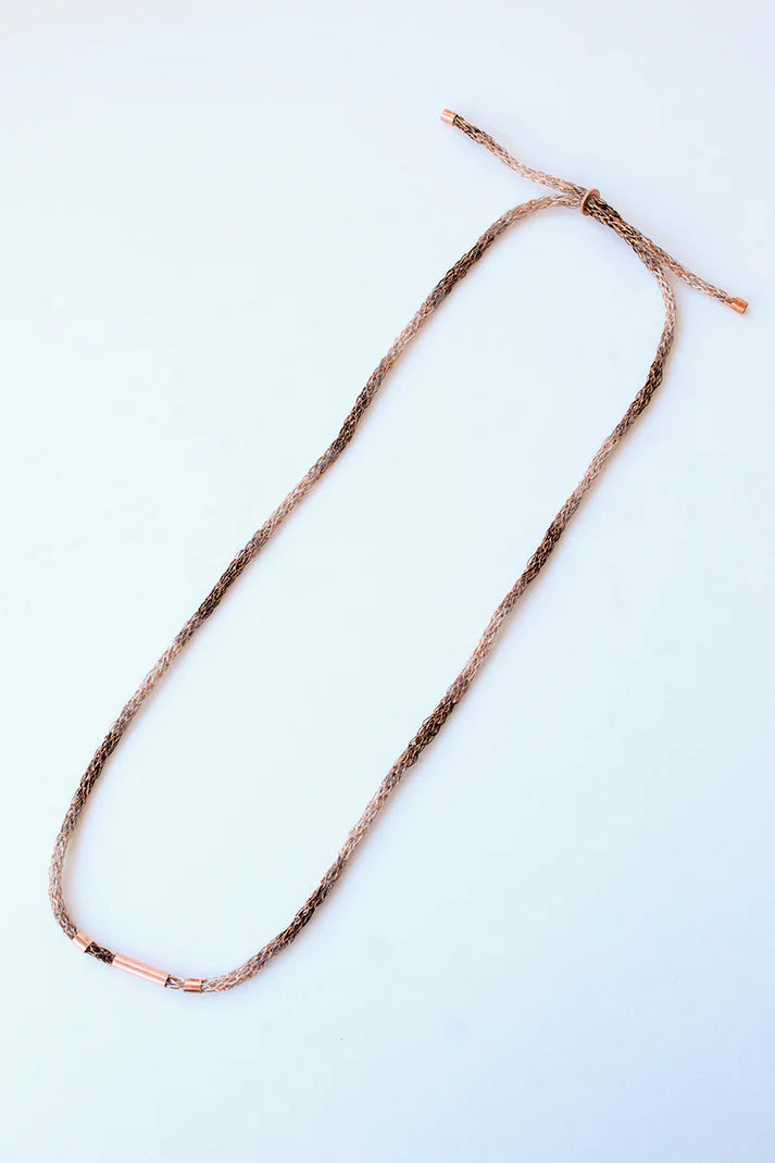 Collar Cromático de Cobre Tejido