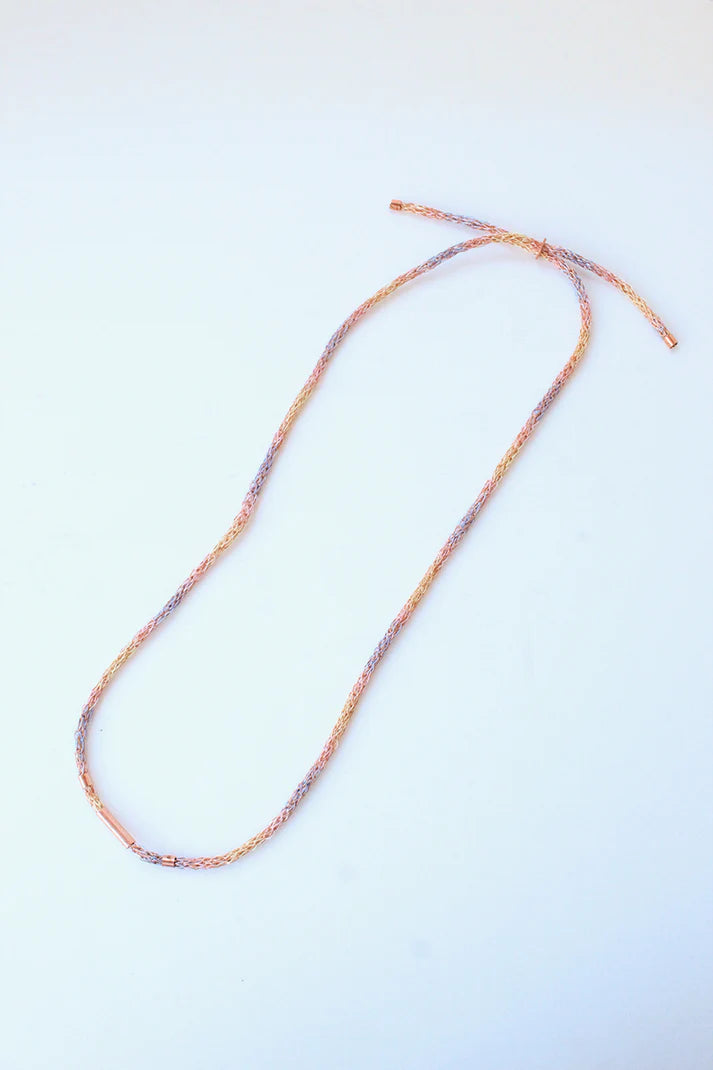 Collar Cromático de Cobre Tejido