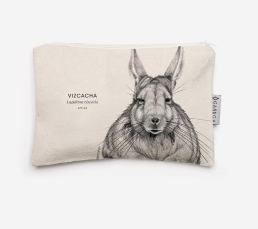 Estuche de Algodón 20x13 cm – Ilustración de Fauna Chilena