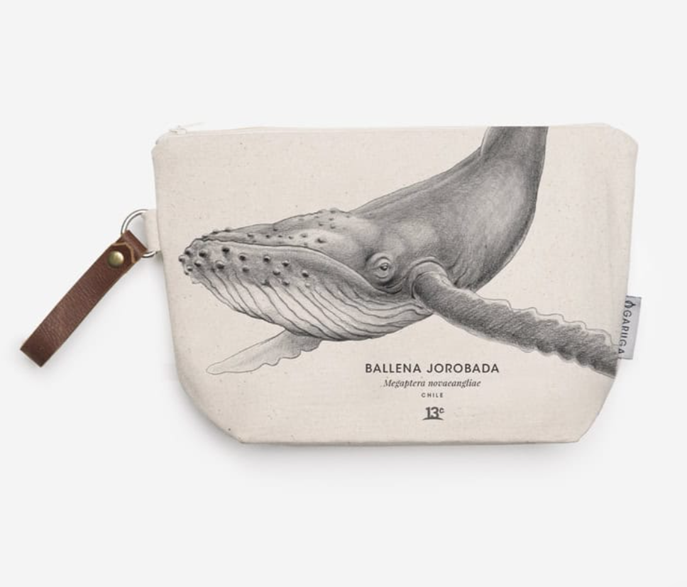 Estuche Neceser de Algodón – Ilustración Fauna Chilena