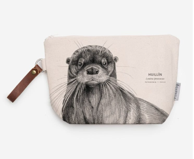 Estuche Neceser de Algodón – Ilustración Fauna Chilena