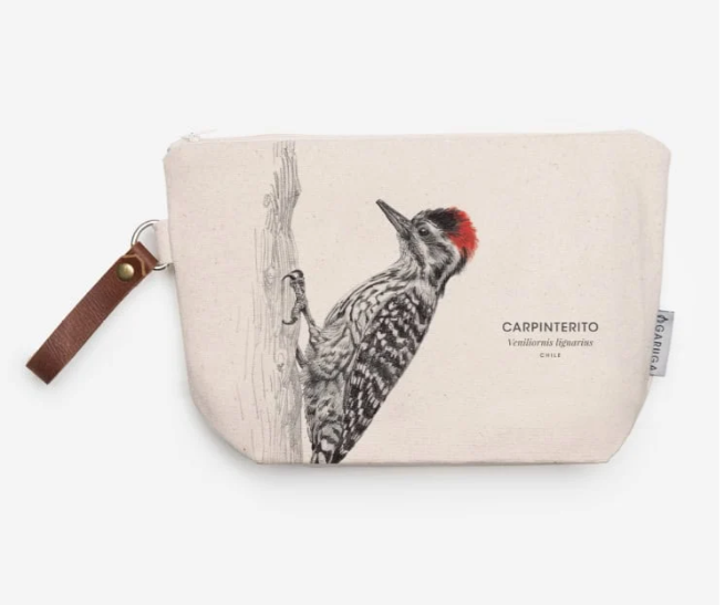 Estuche Neceser de Algodón – Ilustración Fauna Chilena
