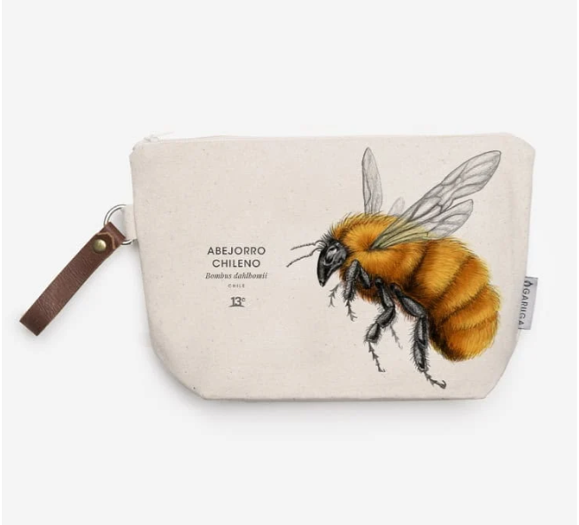 Estuche Neceser de Algodón – Ilustración Fauna Chilena