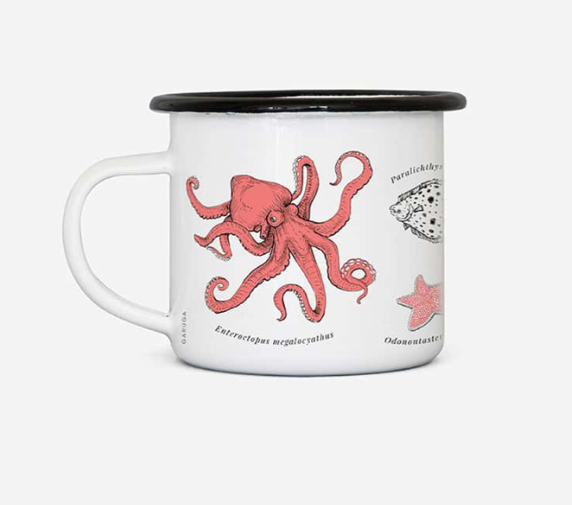 Tacho Enlozado fauna y flora de Chile | Taza Metálica Enlozada