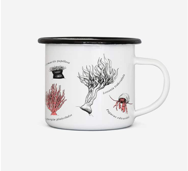 Tacho Enlozado fauna y flora de Chile | Taza Metálica Enlozada