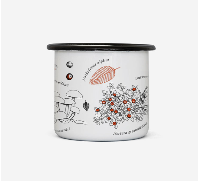 Tacho Enlozado fauna y flora de Chile | Taza Metálica Enlozada