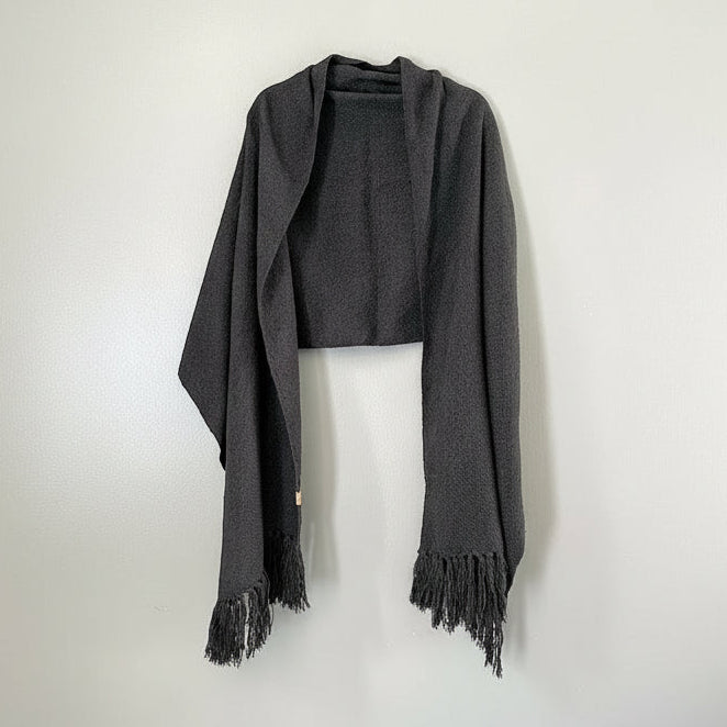 Chal Echarpe Grueso de Lana Tejido en Telar - Veta Indómita