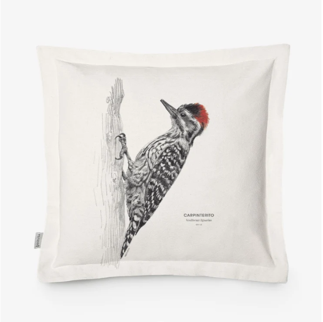 Funda de Cojín 50x50 cm – Ilustración de Fauna Chilena