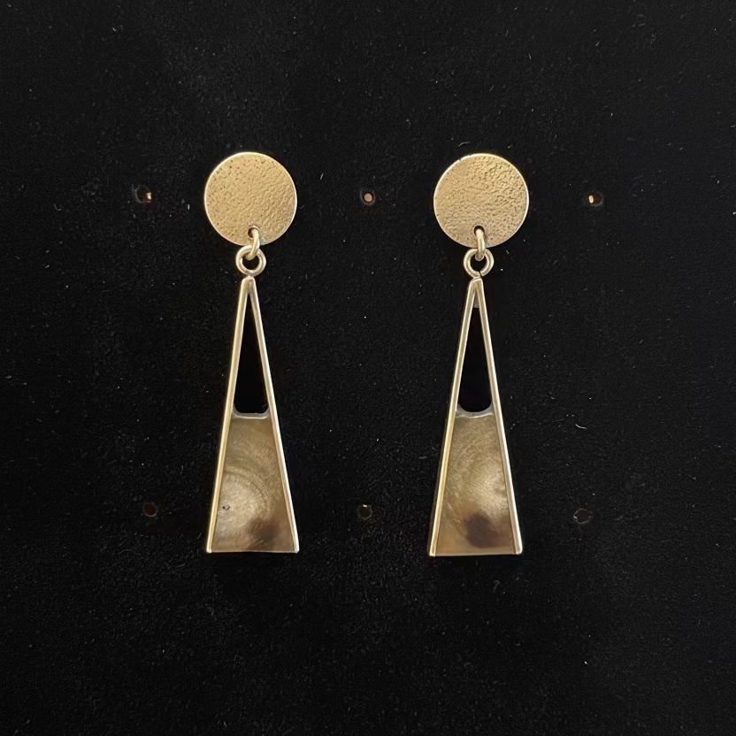 Aros Colgantes de Cacho de Buey | Art Déco.