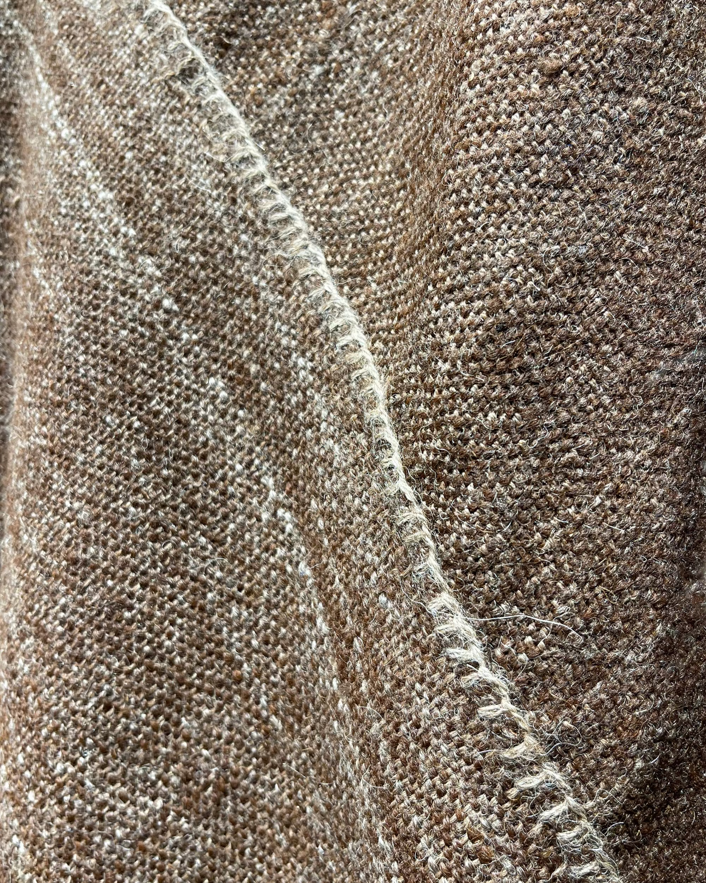 Poncho en Punta corto 100% Alpaca | Artesanal