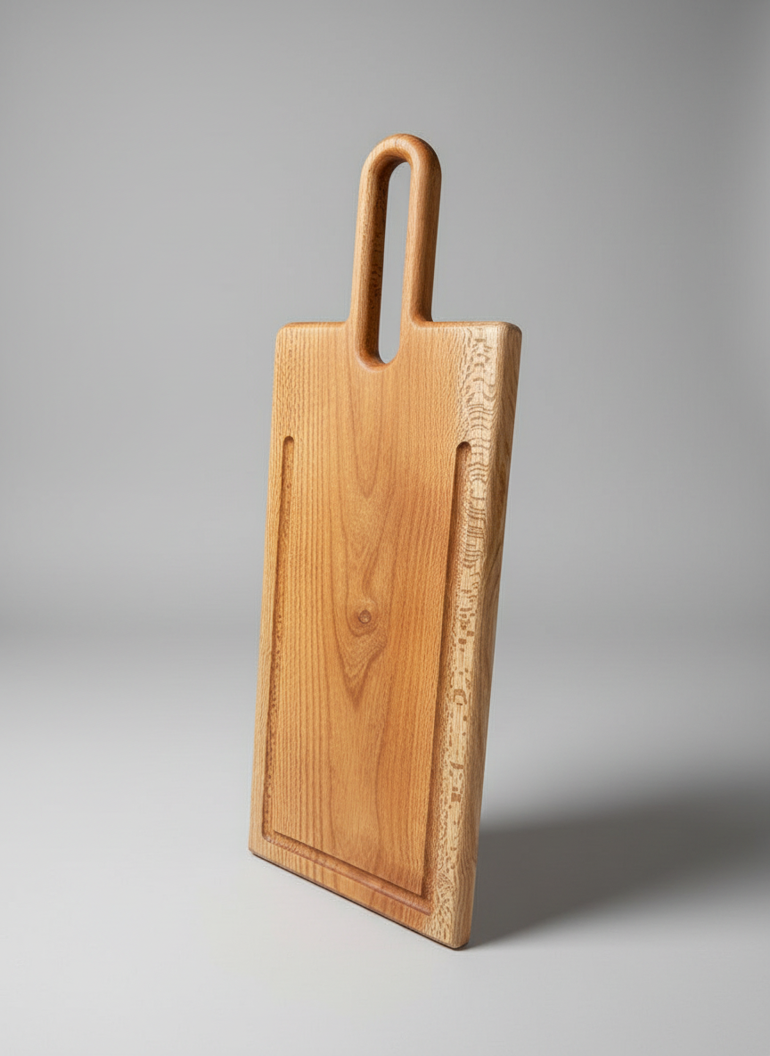 Tabla de Madera Nativa con Asa | Diseño Premium | Hecho a Mano