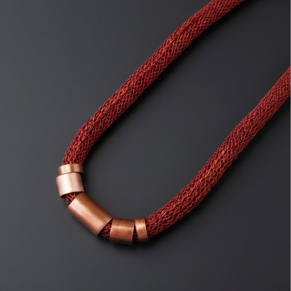 Collar Franca de Cobre Tejido | Joyería en Cobre