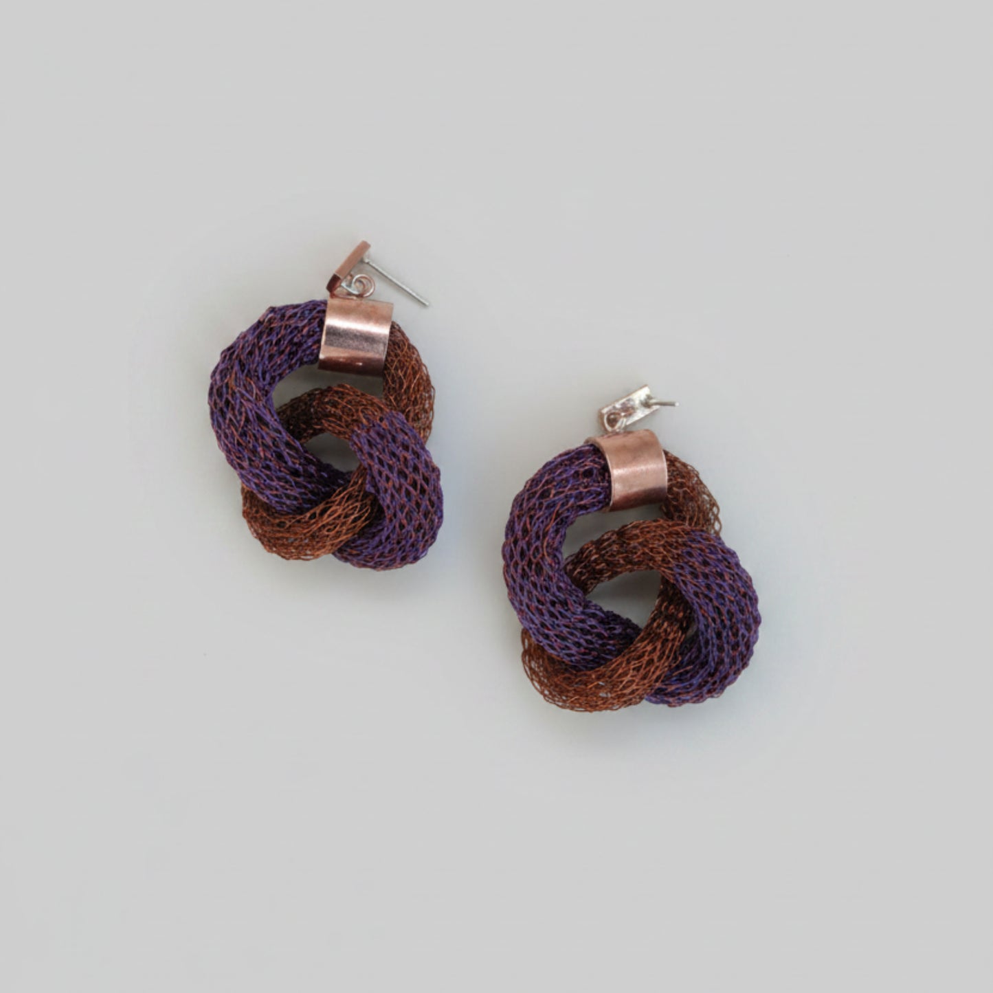 Aros Andora de Cobre Tejido | Joyería en Cobre