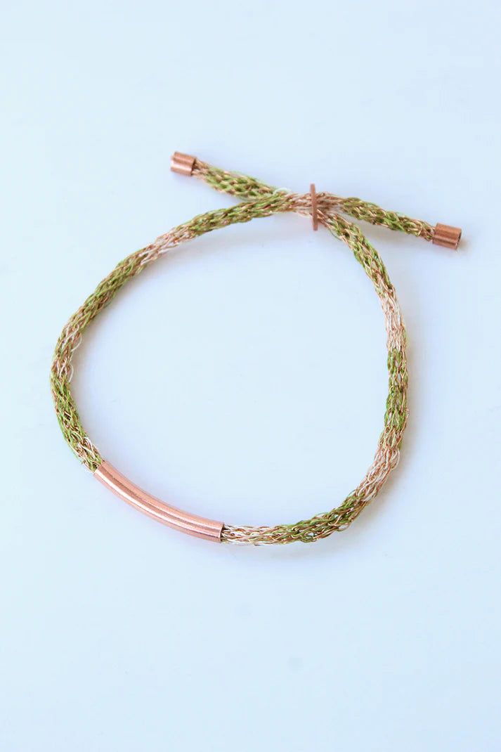 Pulsera Cromática de Cobre Tejido