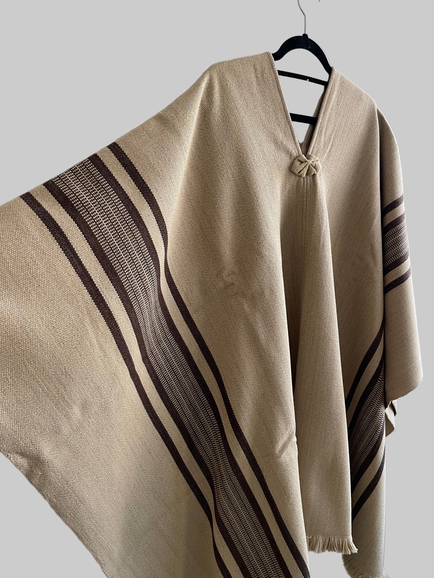 Manta Chilena Lana Alpaca con Líneas