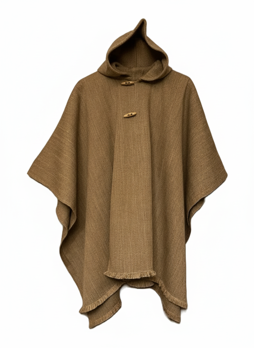 Poncho Lana Alpaca Liso - Veta Indómita