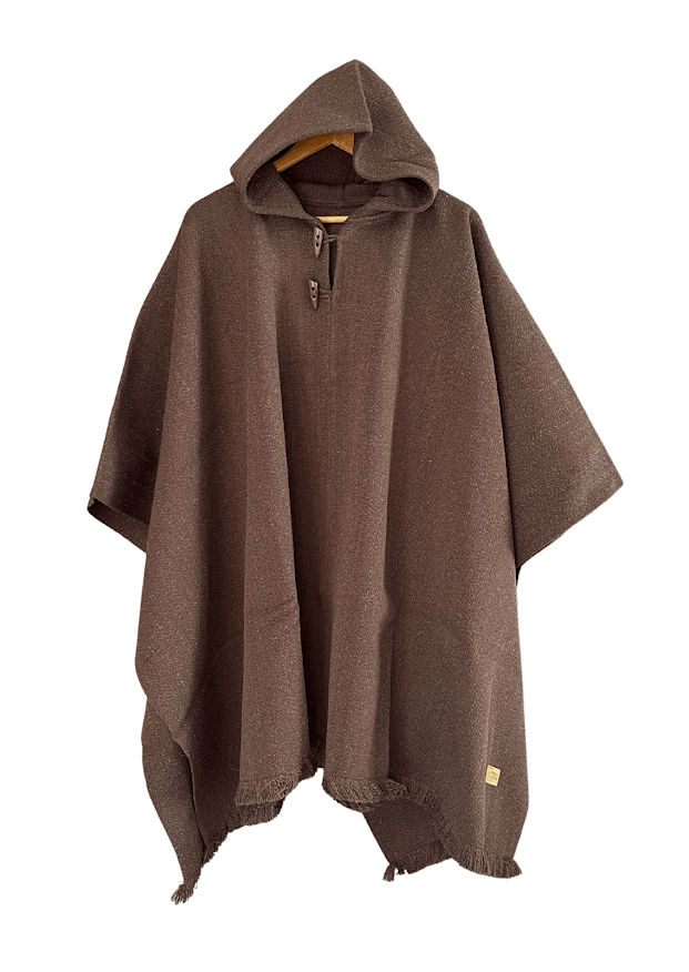 Poncho Lana Alpaca Liso - Veta Indómita