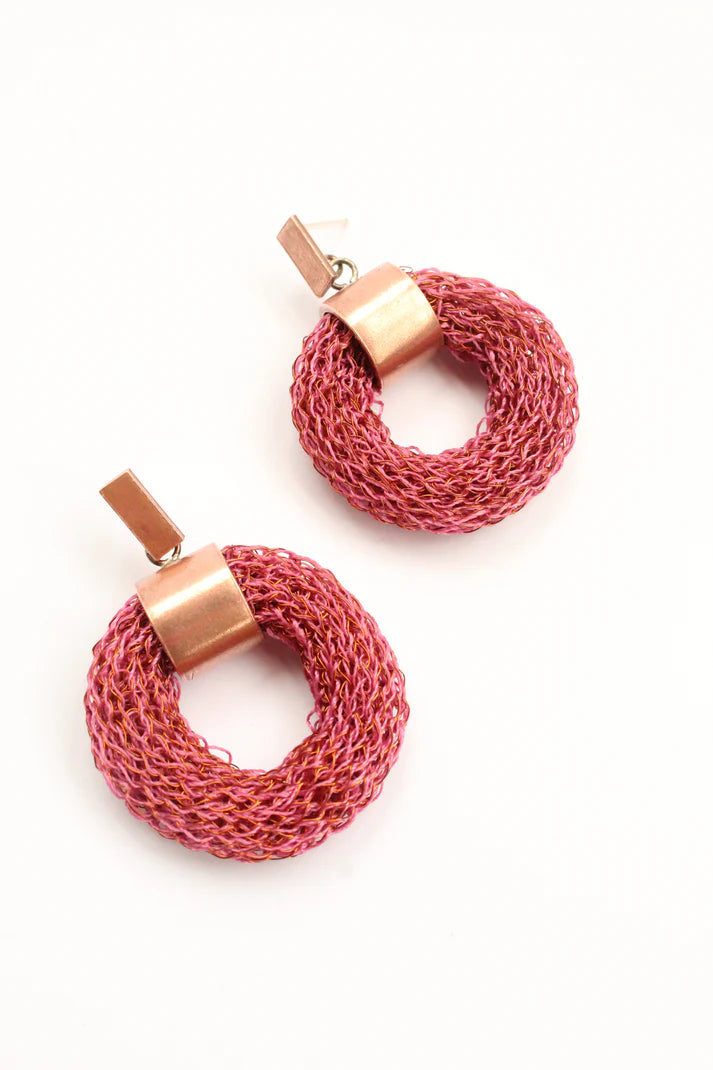 Aros Prima de Cobre Tejidos | Joyería en Cobre